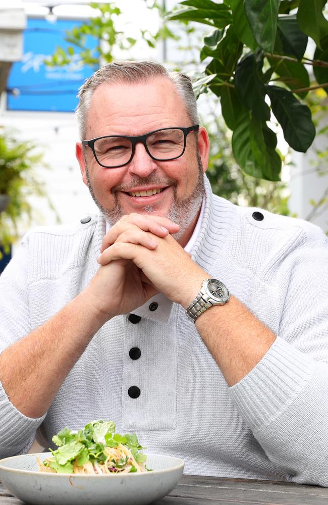 Restaurateur Tony Kelly will finally be able to re-open his newly launched Spero restaurant at Mooloolaba wharf this Saturday thanks to dining restriction numbers being lifted early by the government. Photo Lachie Millard