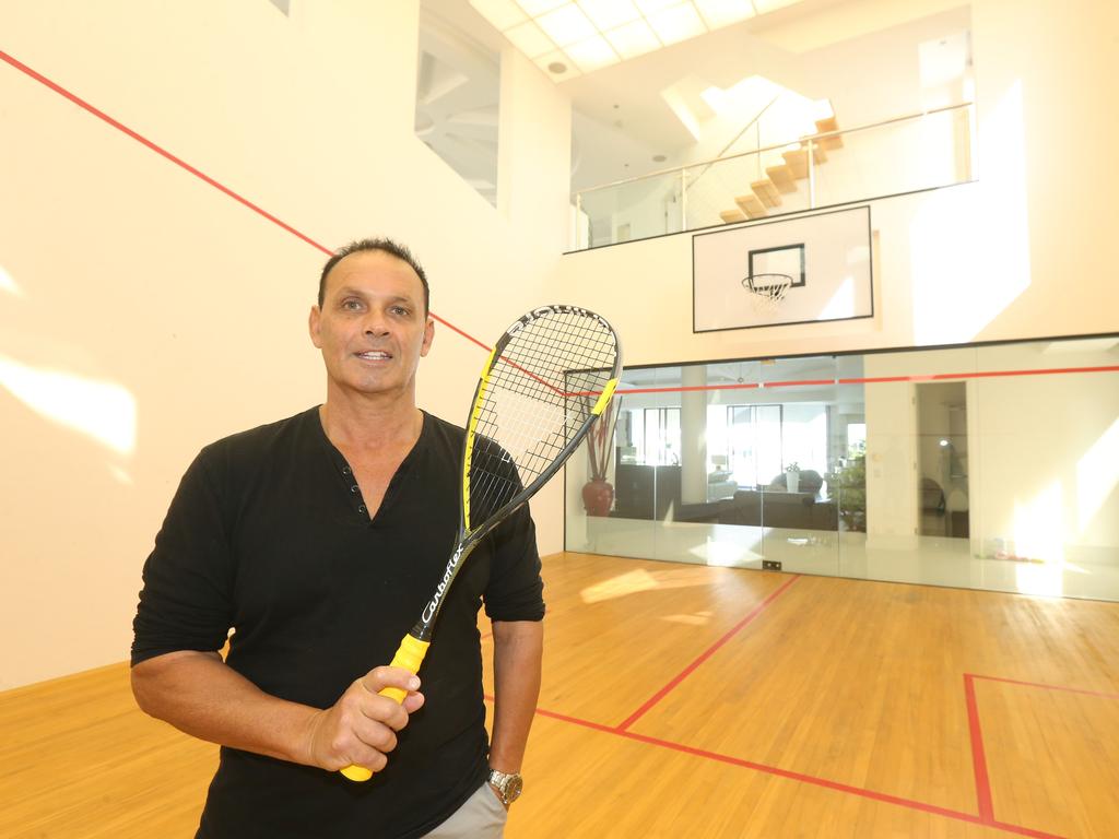 There’s a full-size indoor squash court that doubles as a basketball court. Picture: Mike Batterham