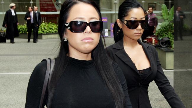 FLASHBACK: Rebecca Klondinsky (left) was the then-girlfriend of Dionne Lacey. She is pictured with Michelle Napapone Luangkhoth, then-girlfriend of Jade Lacey leaving the Supreme Court in Brisbane.