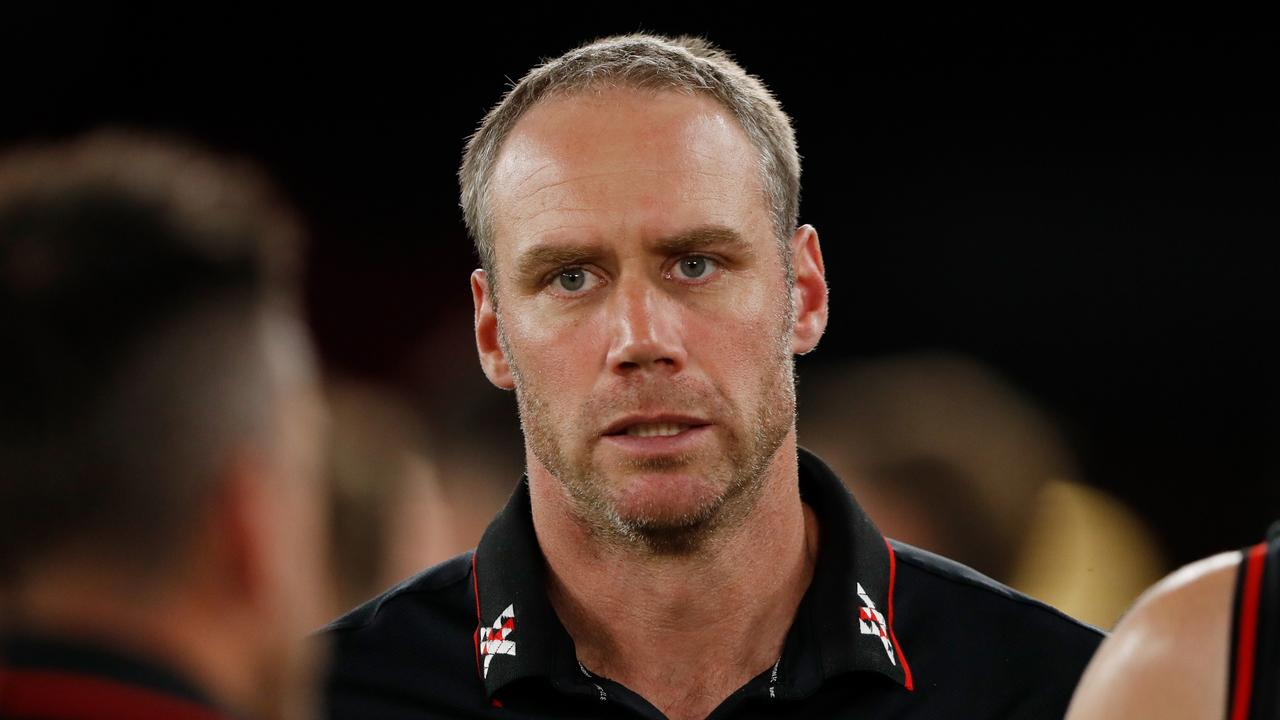 Bombers coach Ben Rutten. Photo by Dylan Burns/AFL Photos via Getty Images