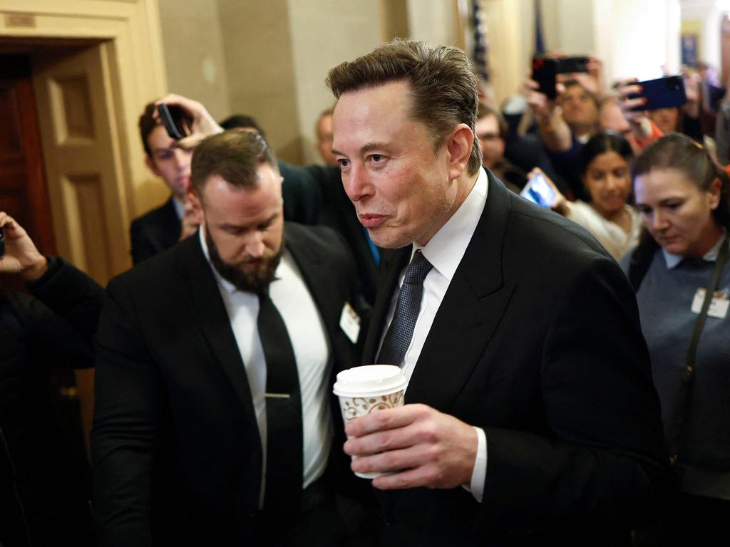 Elon Musk is said have attended important meetings with Donald Trump and sat in on calls with foreign leaders. Picture: Getty Images via AFP