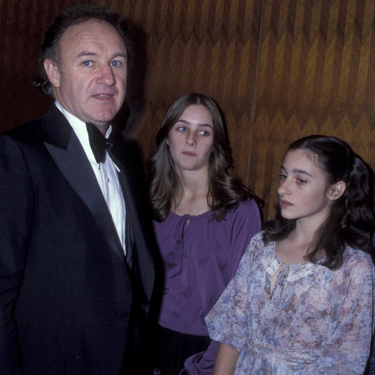 Hackman with daughters Elizabeth and Leslie at the screening of Superman in 1978 in Washington DC. Picture: Ron Galella / Getty