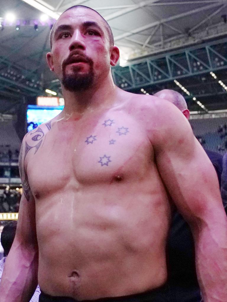Whittaker after his loss to Adesanya. Picture: AAP/Michael Dodge