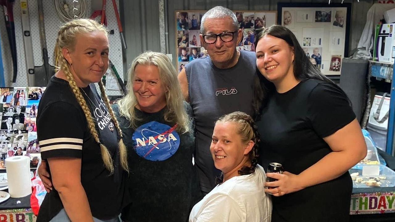 Trevor Hourigan with his wife Sharon and daughters Sam, Keeley and Lauren. Trevor is being recognised with a plaque on the Lights On The Hill Memorial, after he was killed in a truck accident earlier this year. Thursday, September 29, 2022. Picture: supplied