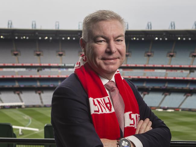 Andrew Pridham Chairman of the Sydney Swans at Melbourne Cricket Ground before the 2022 Grand Final. Picture: Valeriu Campan