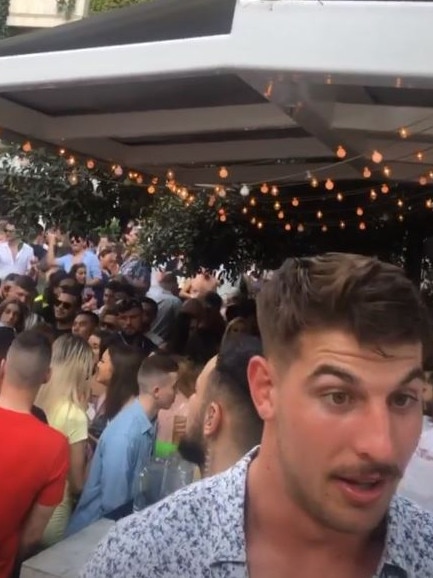 Canberra Raiders Curtis Scott was at Ivy with other NRL players. Source: Instagram