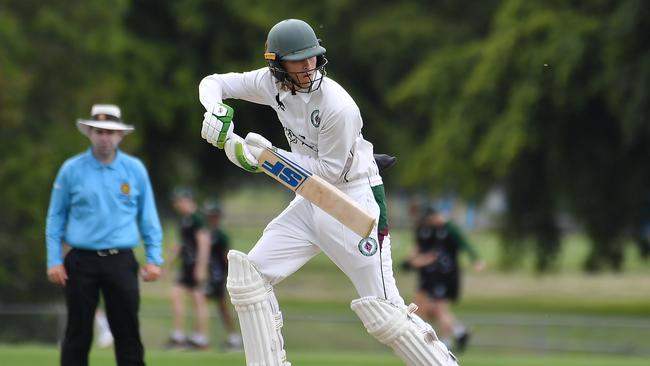 Souths Batsman Brandon Faber Norths Vs Souths Saturday December 3, 2022. Picture, John Gass