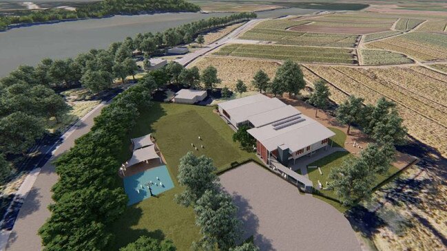 Artist impression of Broadwater Public School lodged with Richmond Valley Council in March 2024 for rebuilding the school two years after the 2022 floods