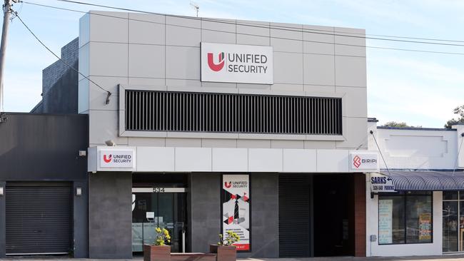 Unified Security Group’s former office in Ashfield. Picture: Richard Dobson