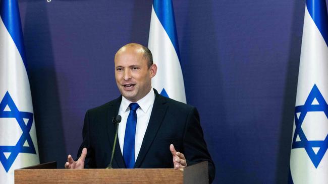 Prime minister Naftali Bennett’s coalition now controls only 59 of 120 seats in the Knesset, Israel’s parliament. Picture: Yonatan Sindel /POOL/ AFP