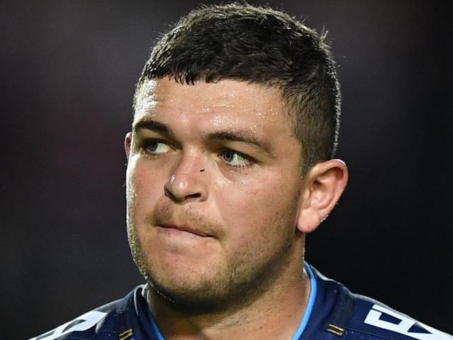 Ash Taylor of the Titans during the Round 11 NRL match between the Manly Sea Eagles and the Gold Coast Titans at Lottoland in Sydney, Friday, May 24, 2019. (AAP Image/Joel Carrett) NO ARCHIVING, EDITORIAL USE ONLY