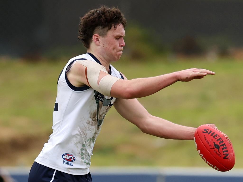 Vic Country midfielder Harvey Langford was a joint winner of the Larke Medal as the best player during this year’s under-18 national championships. Picture: Getty Images