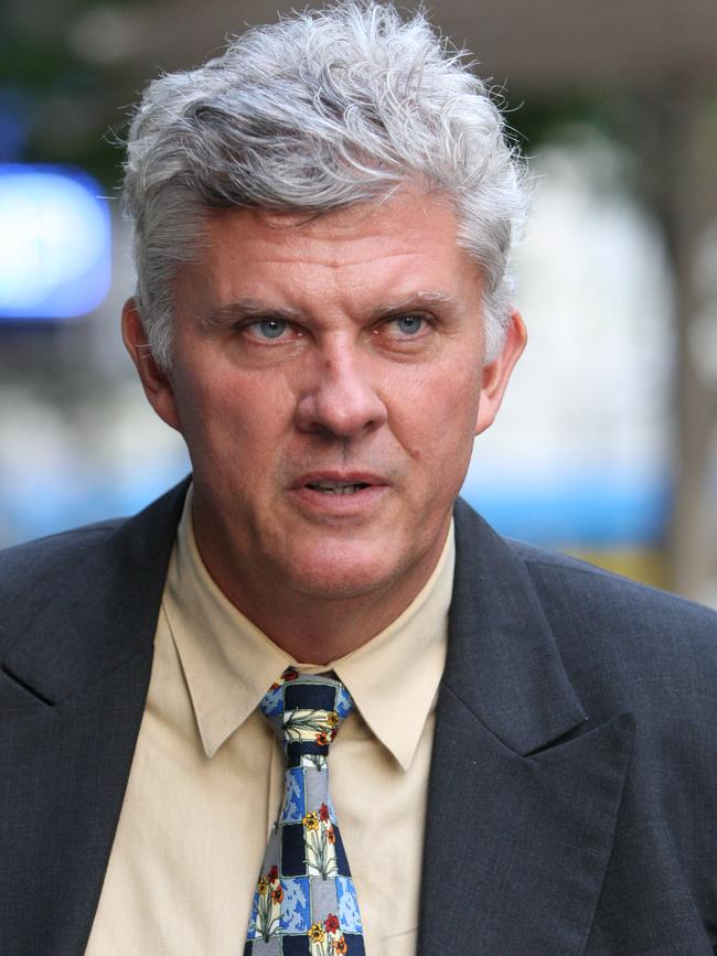 Tim Johnston, leaves the Federal court in Brisbane, after an arrest warrant was issued for him, over his failed Firepower business, and his failure to appear in Perth.