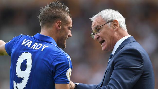 Jamie Vardy and Claudio Ranieri.