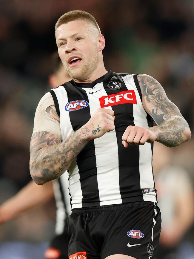 Jordan De Goey re-signed with Collingwood. Picture: Michael Willson/AFL Photos via Getty Images