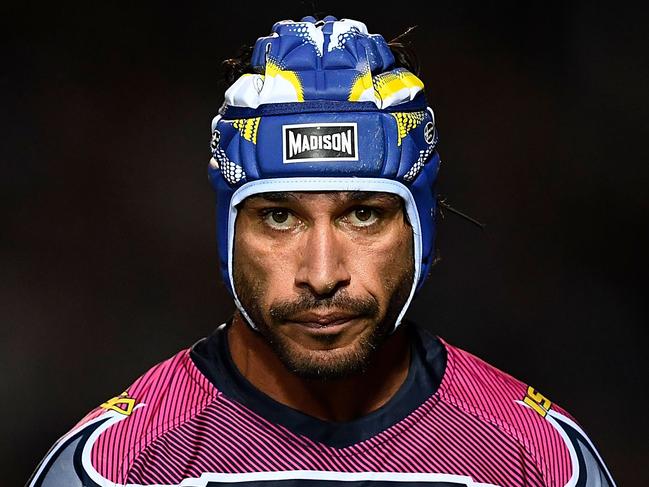 TOWNSVILLE, AUSTRALIA - AUGUST 09:  Johnathan Thurston of the Cowboys looks on during the round 22 NRL match between the North Queensland Cowboys and the Brisbane Broncos at 1300SMILES Stadium on August 9, 2018 in Townsville, Australia.  (Photo by Ian Hitchcock/Getty Images) Townsville Bulletin JT Highlights. Round 22. Against the Broncos at 1300SMILES STADIUM.