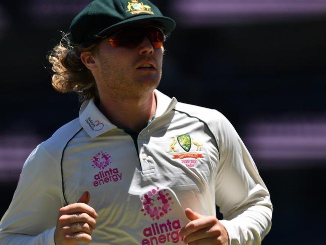 Pucovski performed admirably with the bat in his maiden Test innings. Picture: Saeed Khan / AFP