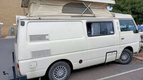 Tony Simrajh's camper that was stolen in Melbourne, he has spent $14,000 restoring the Hiace vintage van.