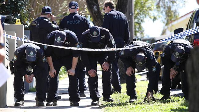 Police search Knoll Ave, Turella for clues. Picture: Brett Costello