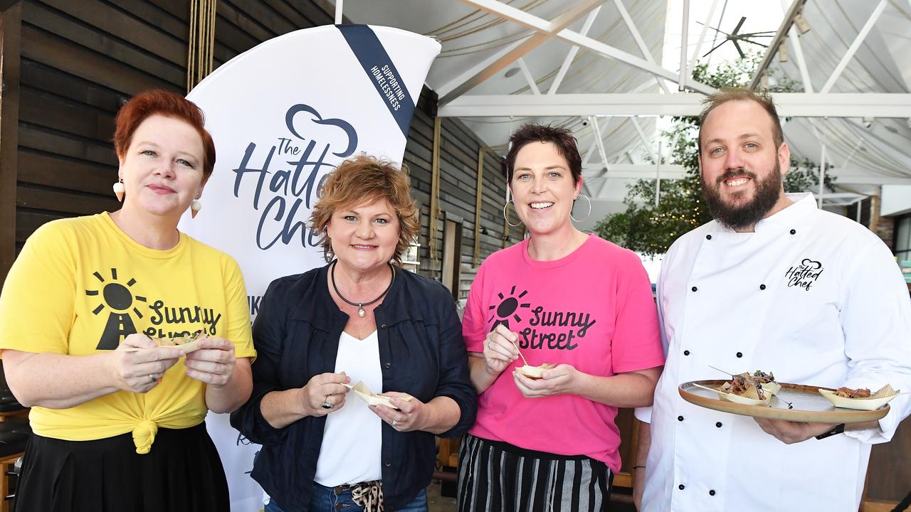 Roz White through White’s IGAs supports the local food and produce industry, including the Hatted Chef. She is pictured with Sonia Goodwin, Dr Nova Evans and chef Chris Sell. Picture: Patrick Woods