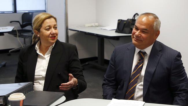 Queensland Premier Annastacia Palaszczuk and Gold Coast Mayor Tom Tate this week. Picture: NCA NewsWire/Tertius Pickard