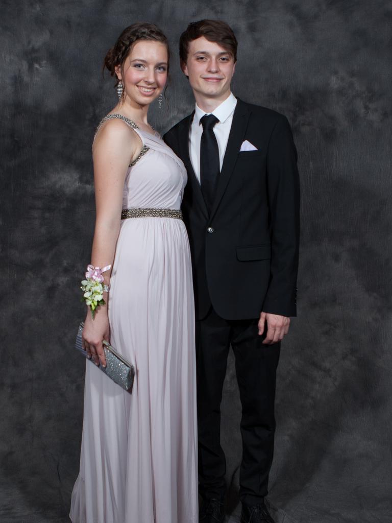 Erika Hamilton and Maxim Buckley at the 2016 Centralian Senior College formal. Picture: CHARLIE LOWSON / NT NEWS