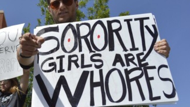 Saxton, with one of his many signs.