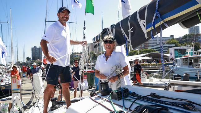 Campbell Geeves and Wendy Tuck before the race.