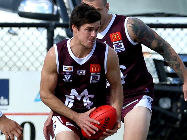 Ballarat Football League: Melton v Sebastopol; Jack Walker of Melton at MacPherson Park, on Saturday May 29, 2023 in Toolern Vale, Australia.Picture: Hamish Blair