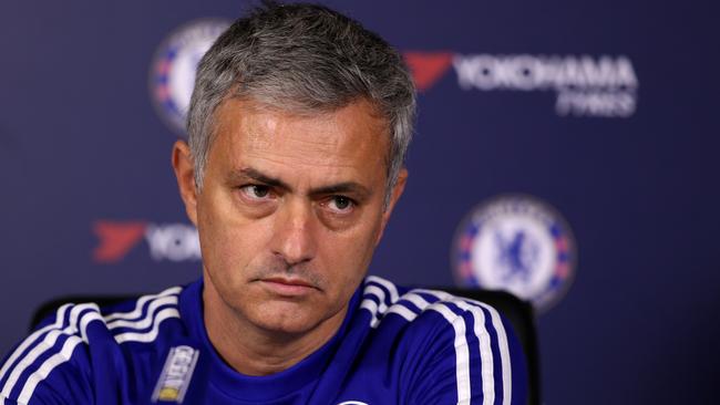 COBHAM, ENGLAND - DECEMBER 11: Chelsea manager Jose Mourinho talks to the media during a press conference at Chelsea Training Ground on December 11, 2015 in Cobham, England. (Photo by Ian Walton/Getty Images)