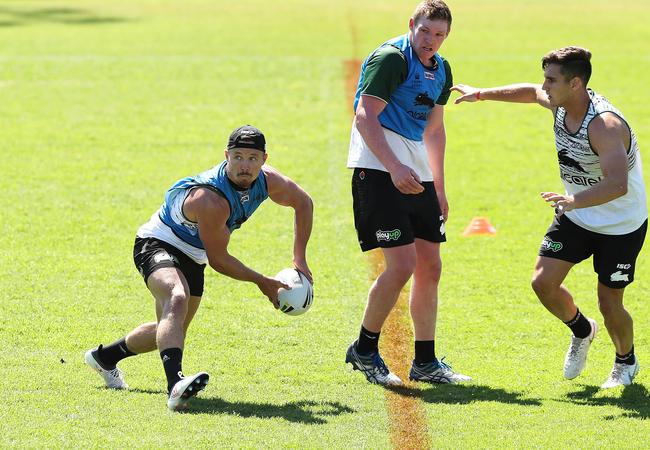 Damien Cook during pre-season training. Picture: Brett Costello