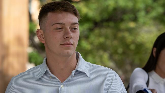 Daniel Gustavsson outside Adelaide Magistrates Court after an earlier hearing. Picture: NCA NewsWire / Emma Brasier