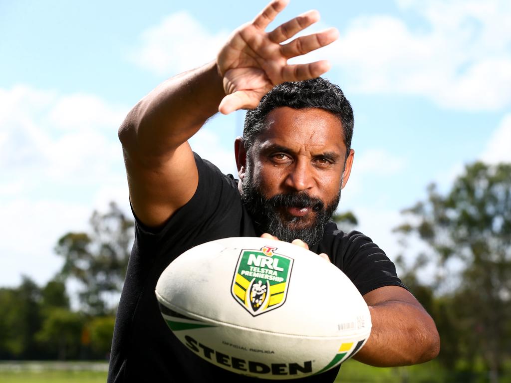 Former NRL player Preston Campbell talks to Crash Craddock for Sunday Mail's Sunday Session at Ormeau. Pics Adam Head