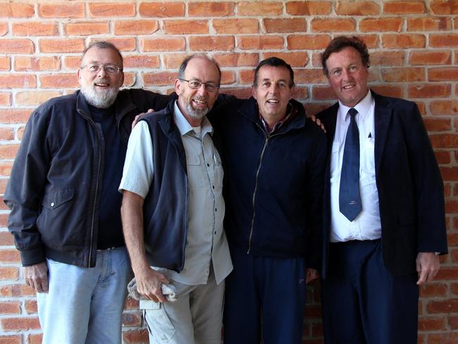 Michael Howard, 56, with his three old brothers Phil, Tim and Lew. Picture: Supplied