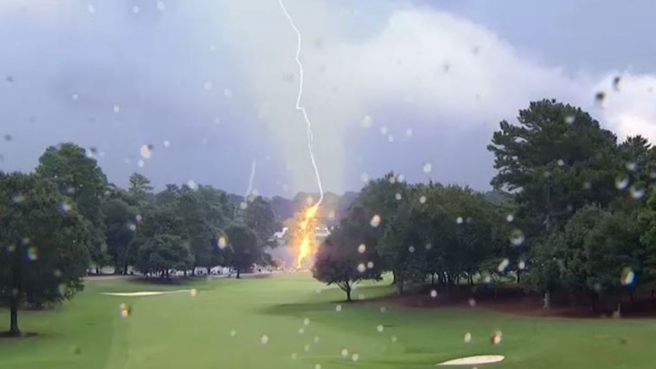 Lightning strike at PGA Tour in Atlanta.