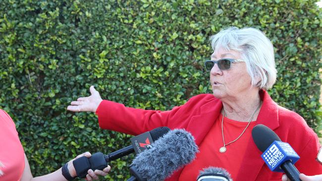 Barbara Healey, a family member of affected residents, after an Earle Haven meeting last month. Picture: Glenn Hampson