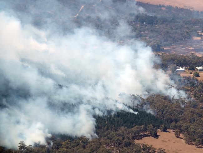 Authorities fear a ‘beast’ of a bushfire. Picture: David Crosling