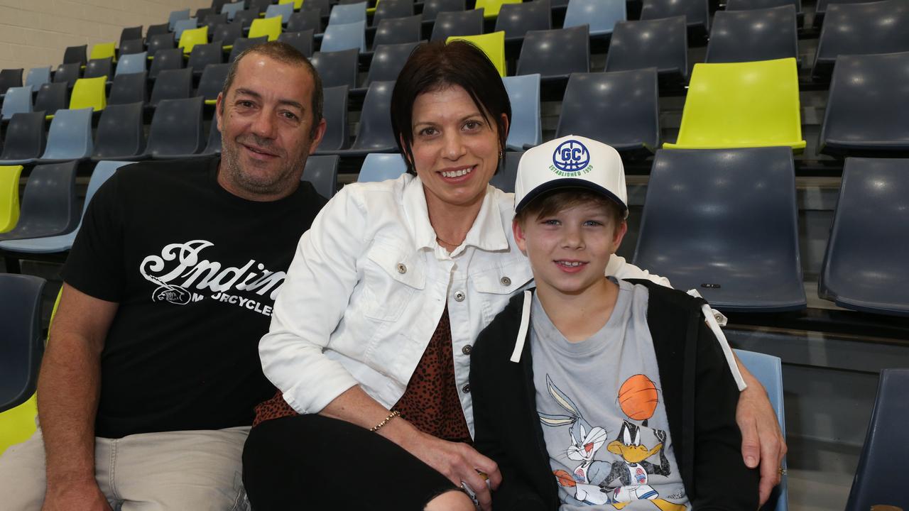 Rob and Renae Bullock with son Khan. Picture: Mike Batterham