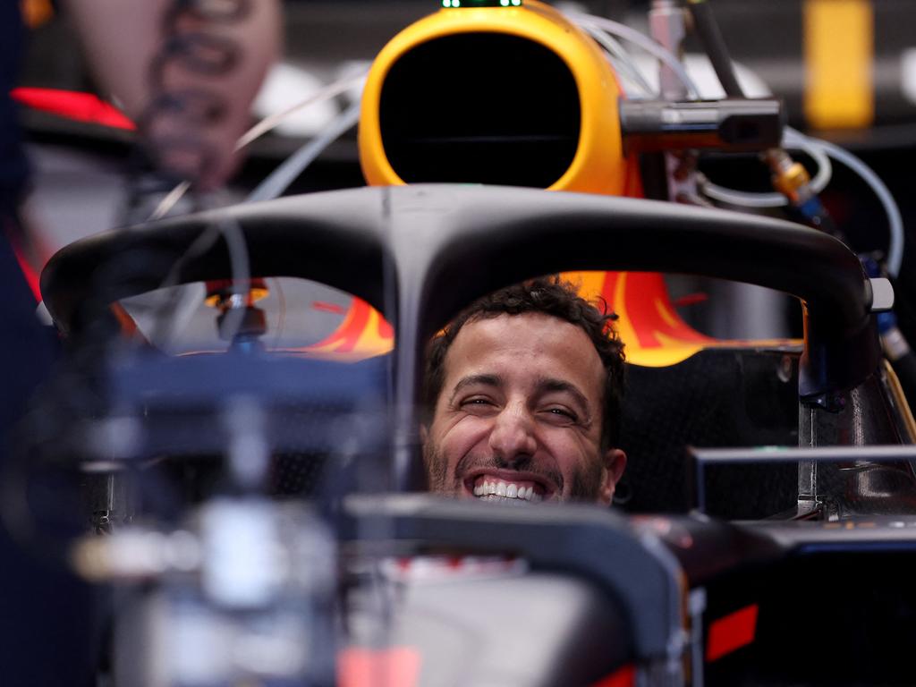 All smiles: Ricciardo was back in the hot seat. Picture: Getty