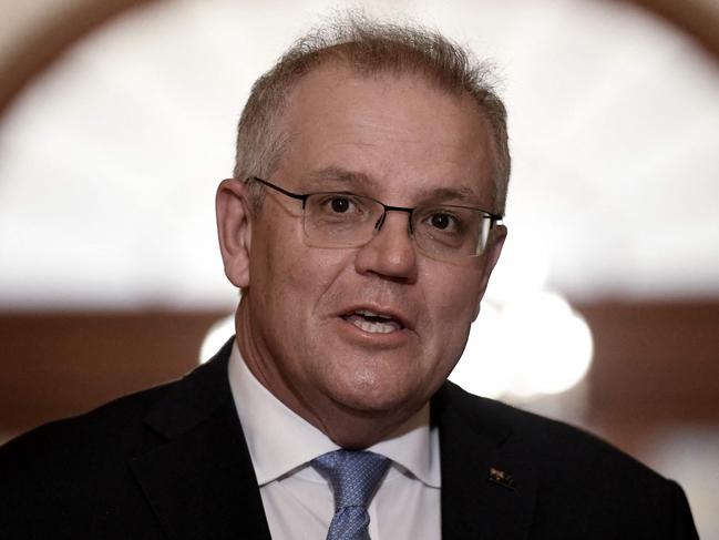 Australian Prime Minister Scott Morrison in Washington D.C. Picture: AFP