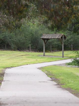 The Canning Reserve along the Maribyrnong River Trail where police are searching for missing Melbourne woman Karen Ristevski. Picture: AAP/Tracey Nearmy