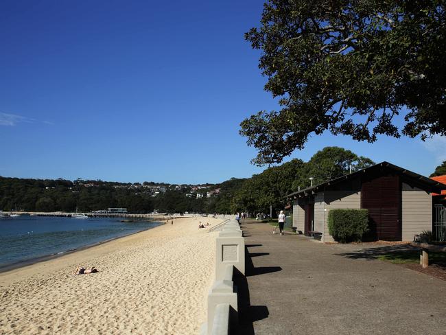 Mrs Turnbull regularly catches the 238 bus from Taronga Zoo Wharf to Balmoral Beach, pictured.