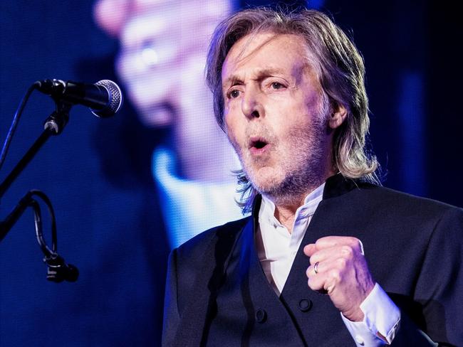 18/10/2023: British singer-songwriter Paul McCartney performing at the Adelaide Entertainment Centre, at the opening concert of his Got Back tour of Australia. Picture: MPL Communications