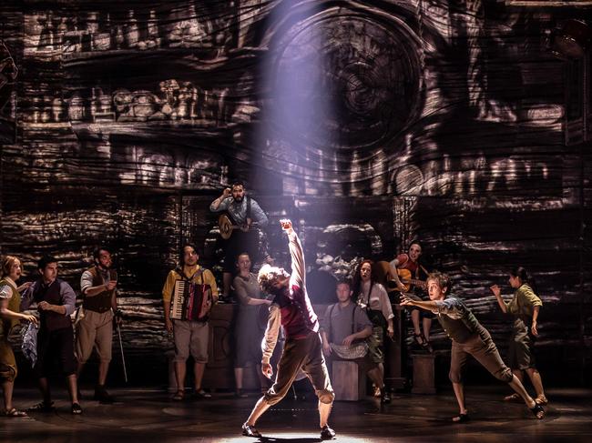 Spencer Davis Milford (Frodo) in the reimagined musical, The Lord of the Rings: A Musical Tale, which was staged at the Chicago Shakespeare Theatre in July. Photo: Liz Lauren