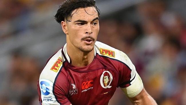 BRISBANE, AUSTRALIA - MARCH 30: Jordan Petaia of the Reds in action during the round six Super Rugby Pacific match between Queensland Reds and ACT Brumbies at Suncorp Stadium, on March 30, 2024, in Brisbane, Australia. (Photo by Albert Perez/Getty Images)