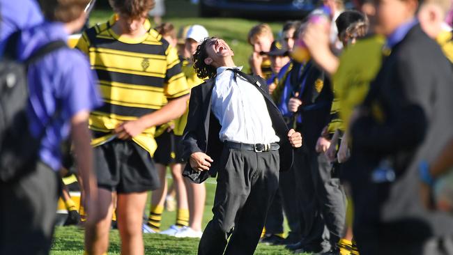 AIC Firsts XV rugby between St Laurence's College and St Peters Lutheran College. Saturday May 6, 2023. Picture, John Gass