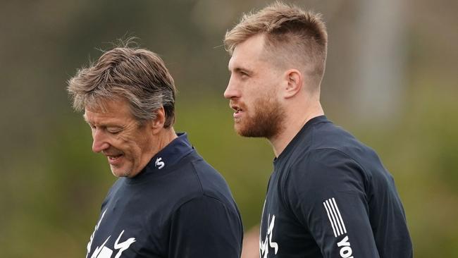 Melbourne Storm coach Craig Bellamy and Cameron Munster are close.