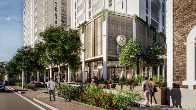 Artist impression of the apartment development at the Royal Hotel site, 2 North Tce, Kent Town, by Flagship Property Holdings. Picture: Supplied