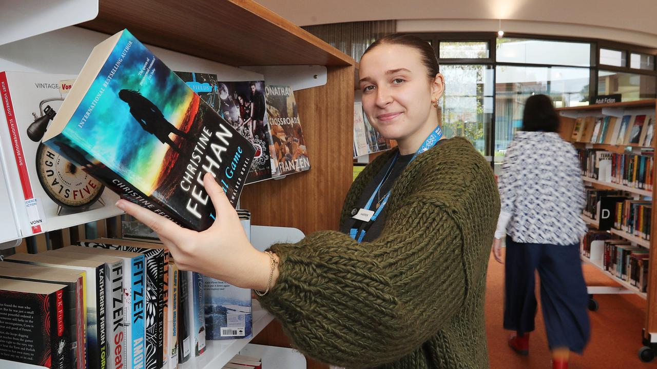 Library officer Harper Williams-Treloar at the Boronggook Drysdale Library. Picture: Alan Barber