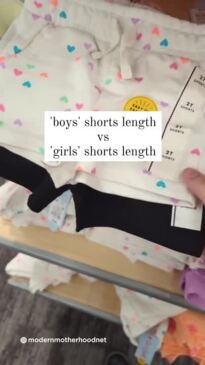 Why are we making toddler shorts different lengths for our boys and girl